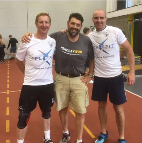 Paul and Dave Conneally with legendary American Weightlifting Coach Glen Pendlay (RIP) in Setanta College June 28th 2018.